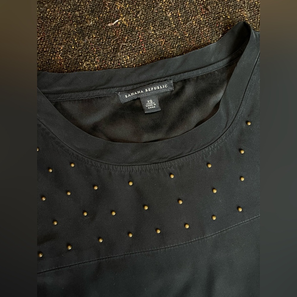 Banana Republic Black Silk Blouse